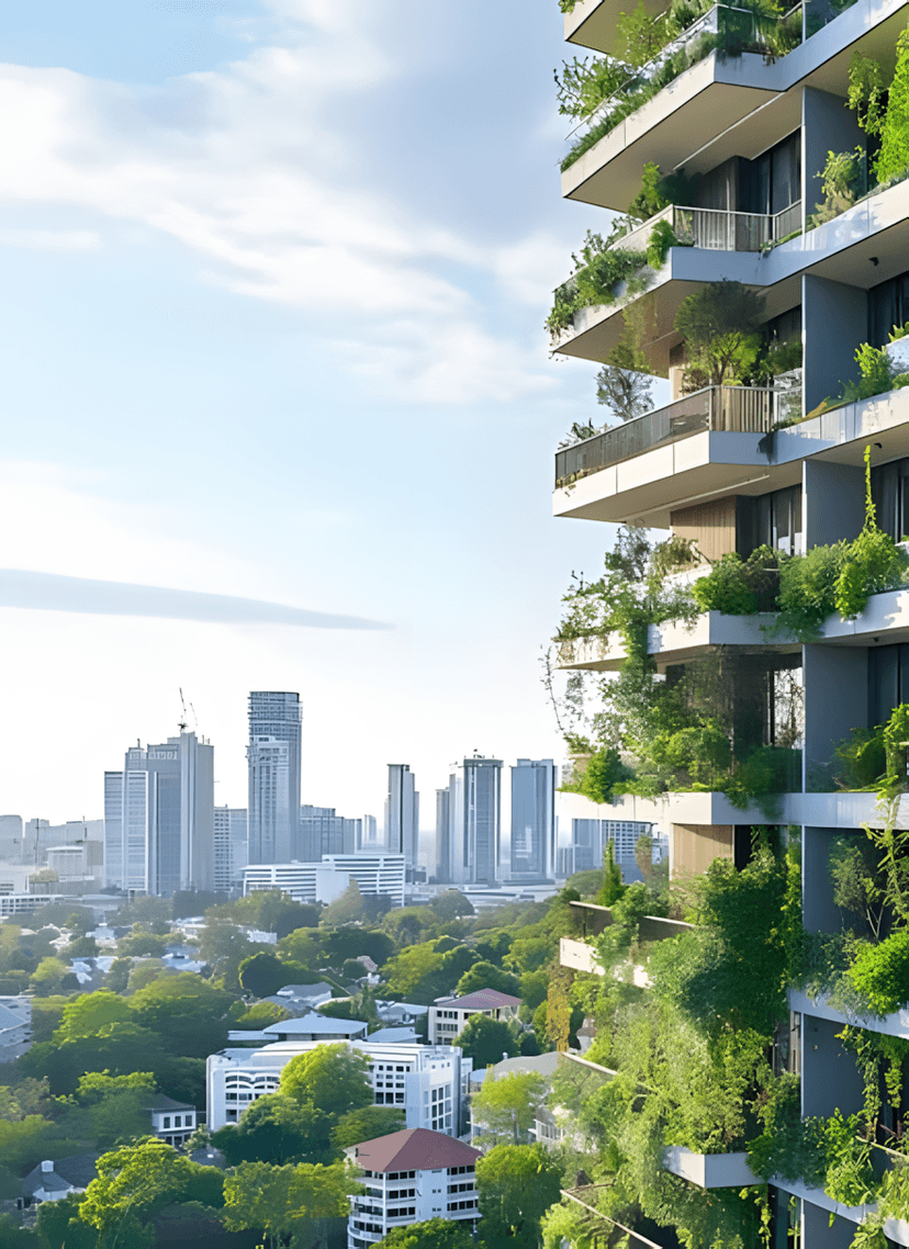 Vista panorámica del desarrollo inmobiliario